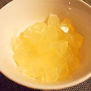 カチ割りレモン飲料で♪　ガッチリ寒天